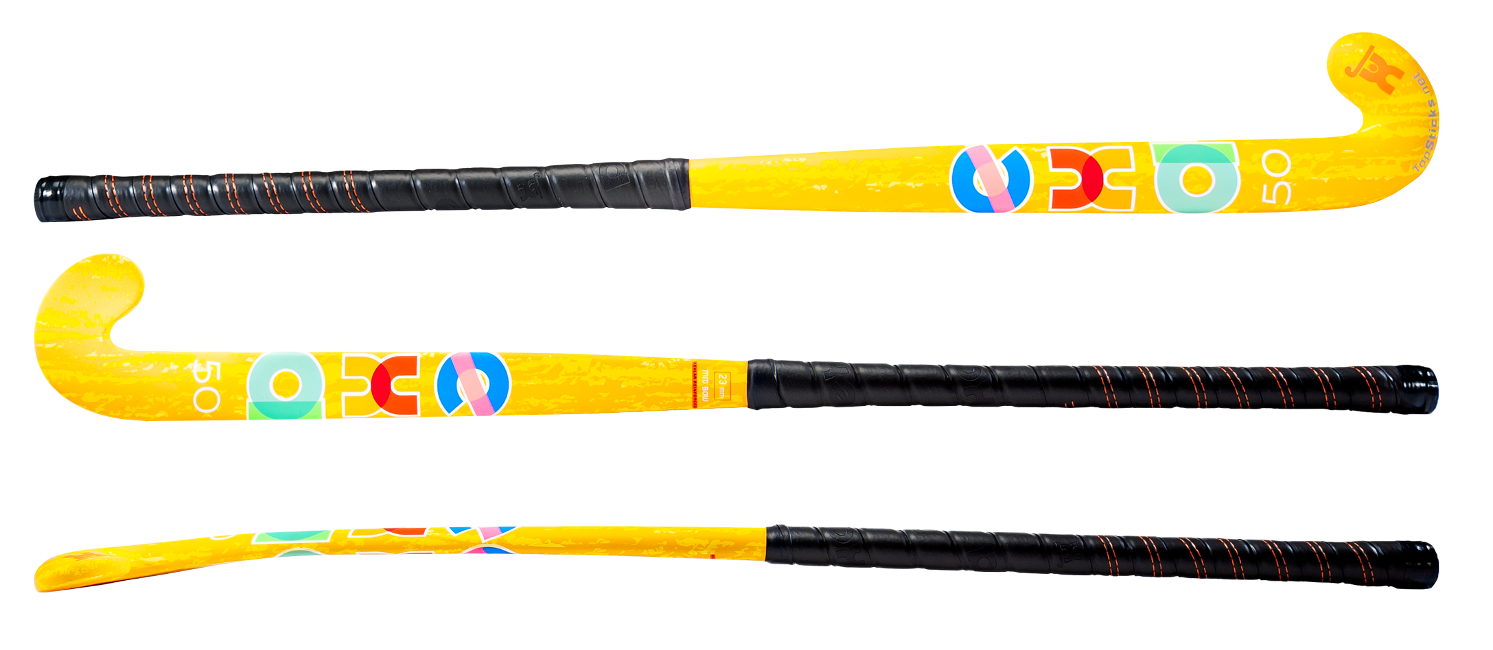 Exa 50 Mid Bow Yellow Field Hockey Stick